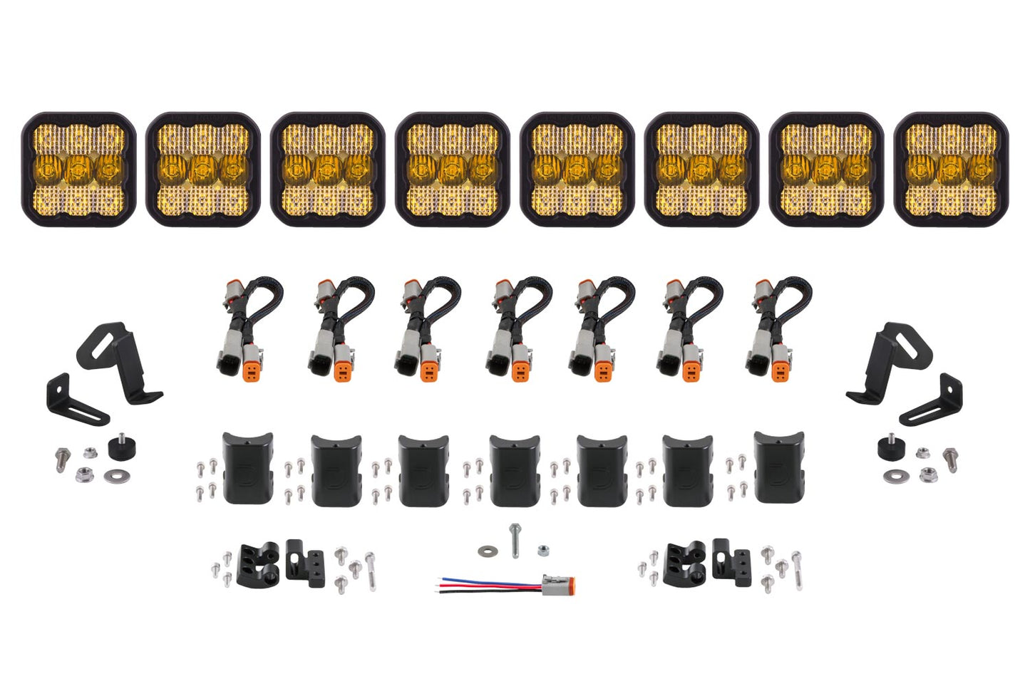 SS5 Sport Universal CrossLink 8-Pod Lightbar Yellow Combo Diode Dynamics