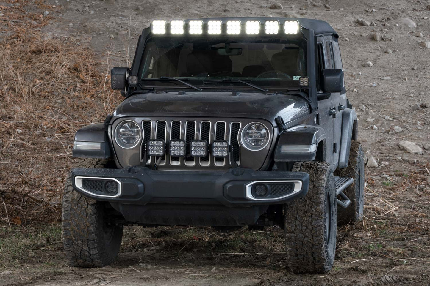 Jeep JL SS5 Sport CrossLink Windshield White Combo Lightbar Kit Diode Dynamics