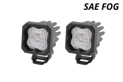 Serie Stage C1 LED Pod Blanco SAE Niebla Estándar WBL Par Diodo Dinámico