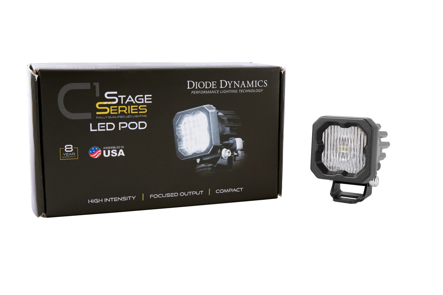 Stage Series C1 LED Pod White SAE Fog Standard WBL Each Diode Dynamics