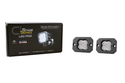 Serie Stage C1 LED Pod Blanco SAE Fog Flush WBL Par Diodo Dinámico