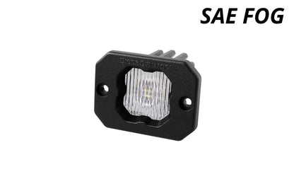 Stage Series C1 LED Pod White SAE Fog Flush ABL Each Diode Dynamics