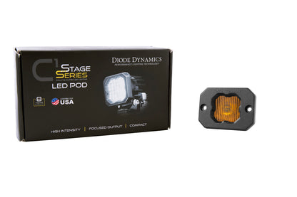 Serie Stage C1 LED Pod Amarillo SAE Fog Flush ABL Cada diodo Dinámica