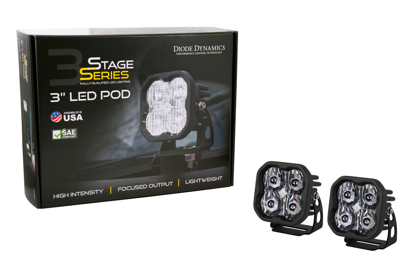 SS3 Pro ABL White SAE Fog Standard Pair Diode Dynamics