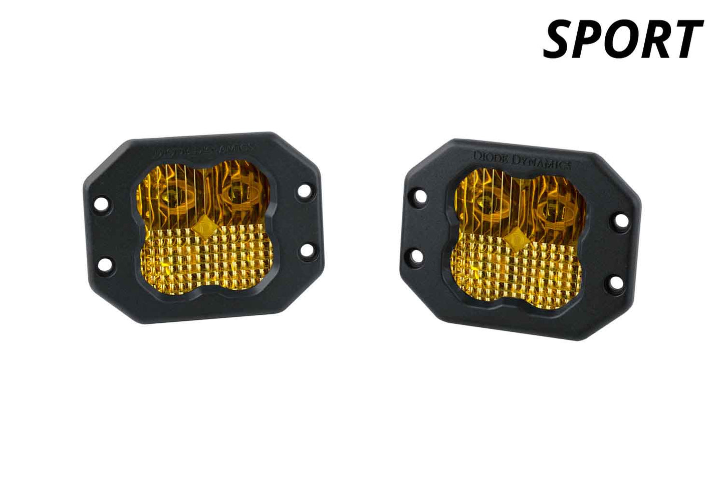 Dinámica de diodos de par de luces antiniebla SAE amarillas SS3 Sport ABL