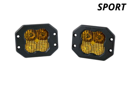 SS3 Sport ABL Yellow SAE Fog Flush Pair Diode Dynamics