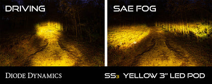 SS3 Pro ABL Yellow SAE Fog Flush Pair Diode Dynamics