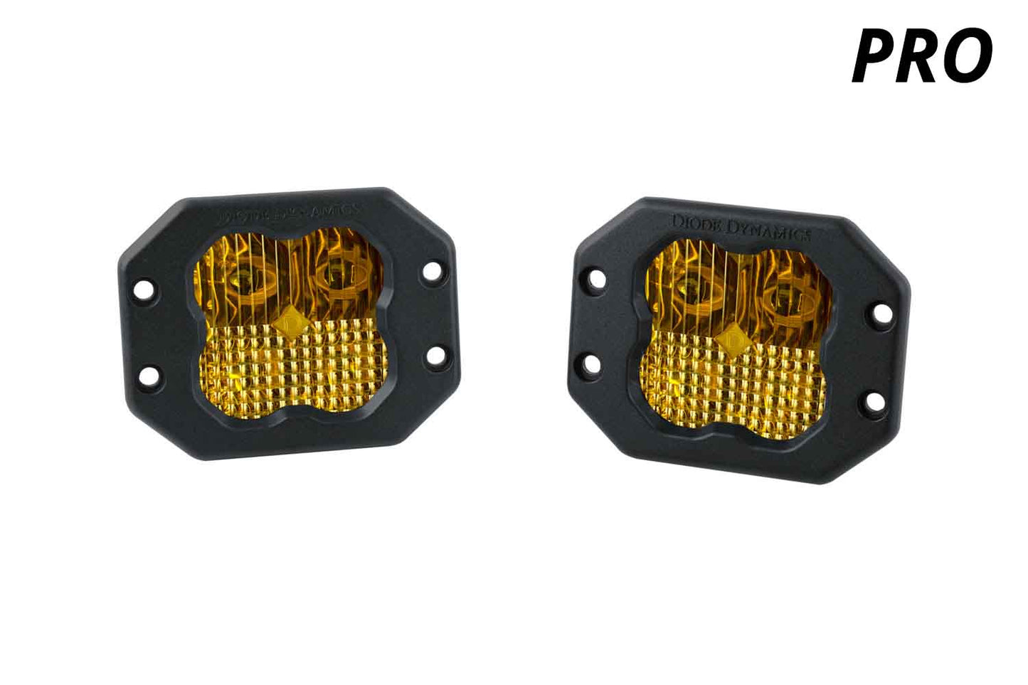 SS3 Pro ABL Yellow SAE Fog Flush Pair Diode Dynamics