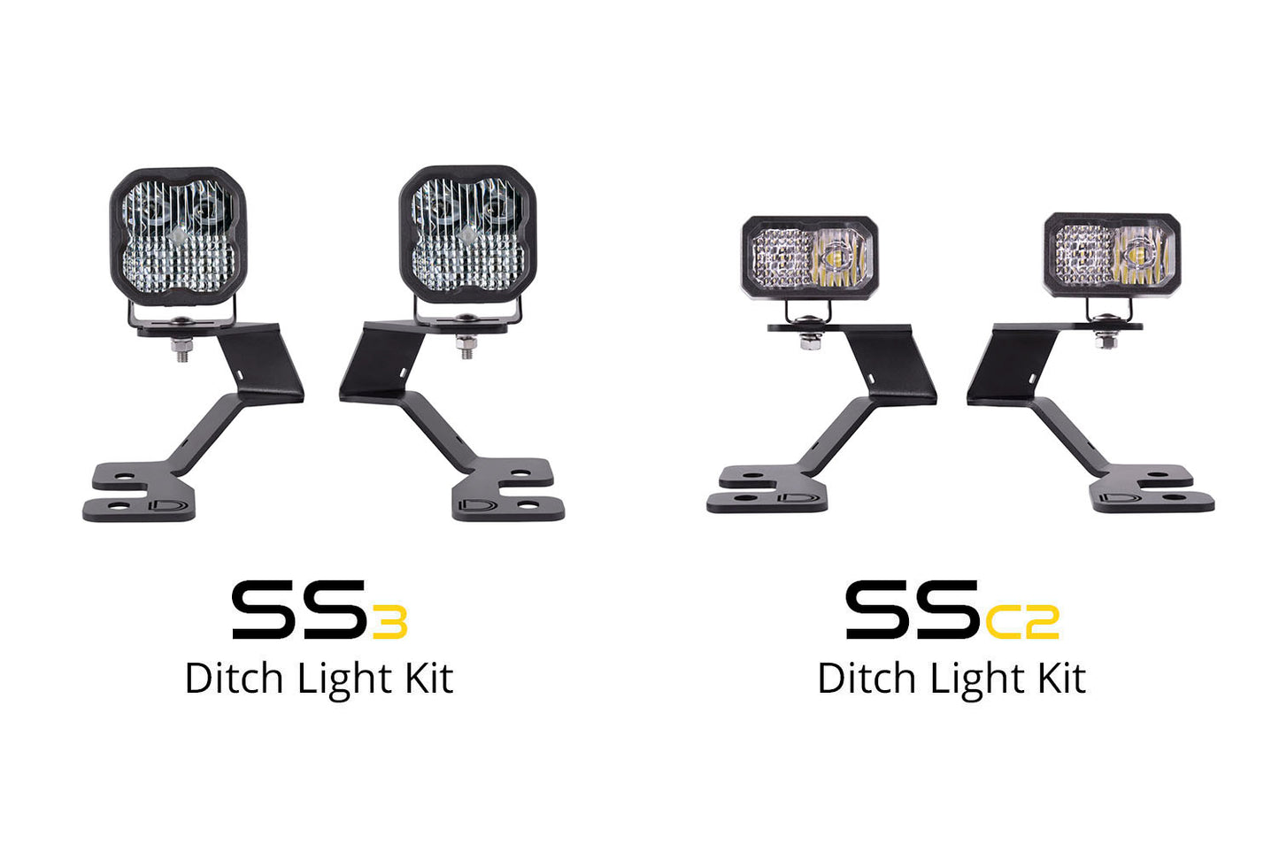 SS3 LED Ditch Light Kit for 2021 Ford Bronco Sport, Sport Yellow Combo Diode Dynamics