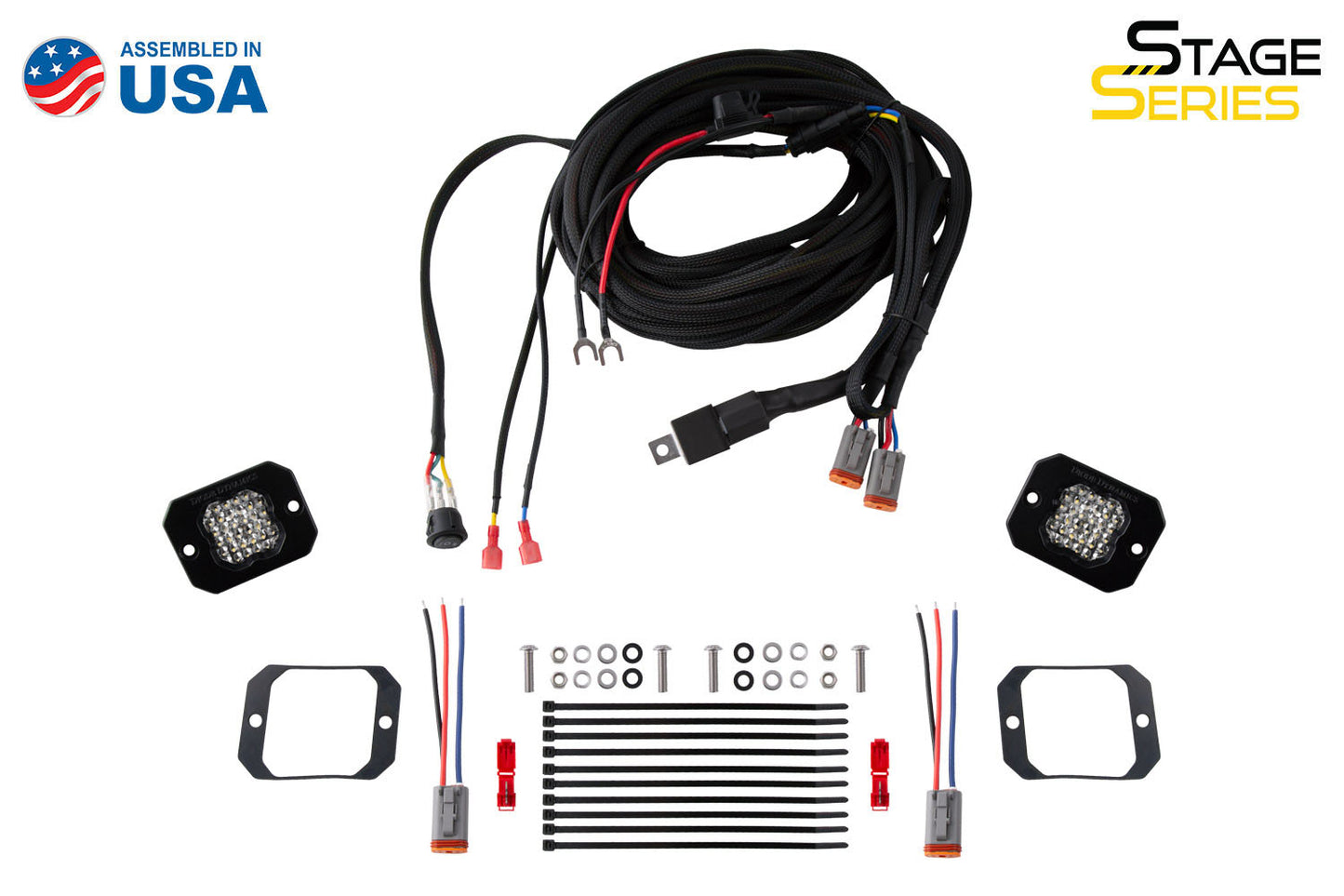 Stage Series Flush Mount Reverse Light Kit, C1 Sport Diode Dynamics