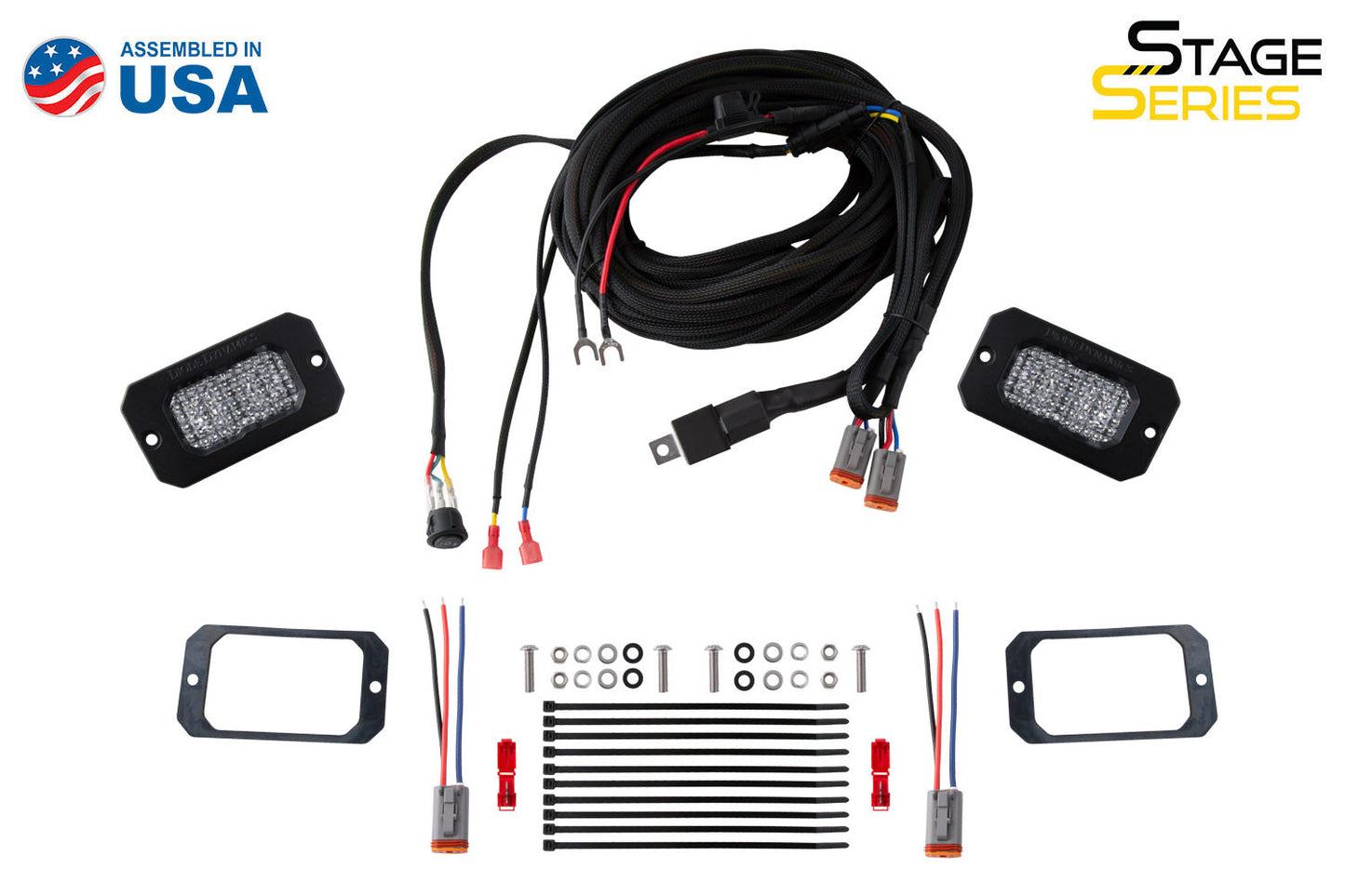 Stage Series Flush Mount Reverse Light Kit, C1 Sport Diode Dynamics