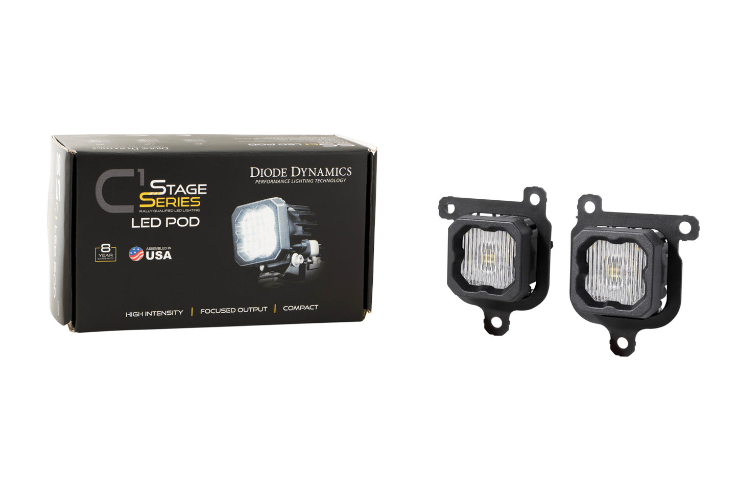 Kit de luces antiniebla LED tipo FBS SSC1, diodo antiniebla SAE blanco, dinámica