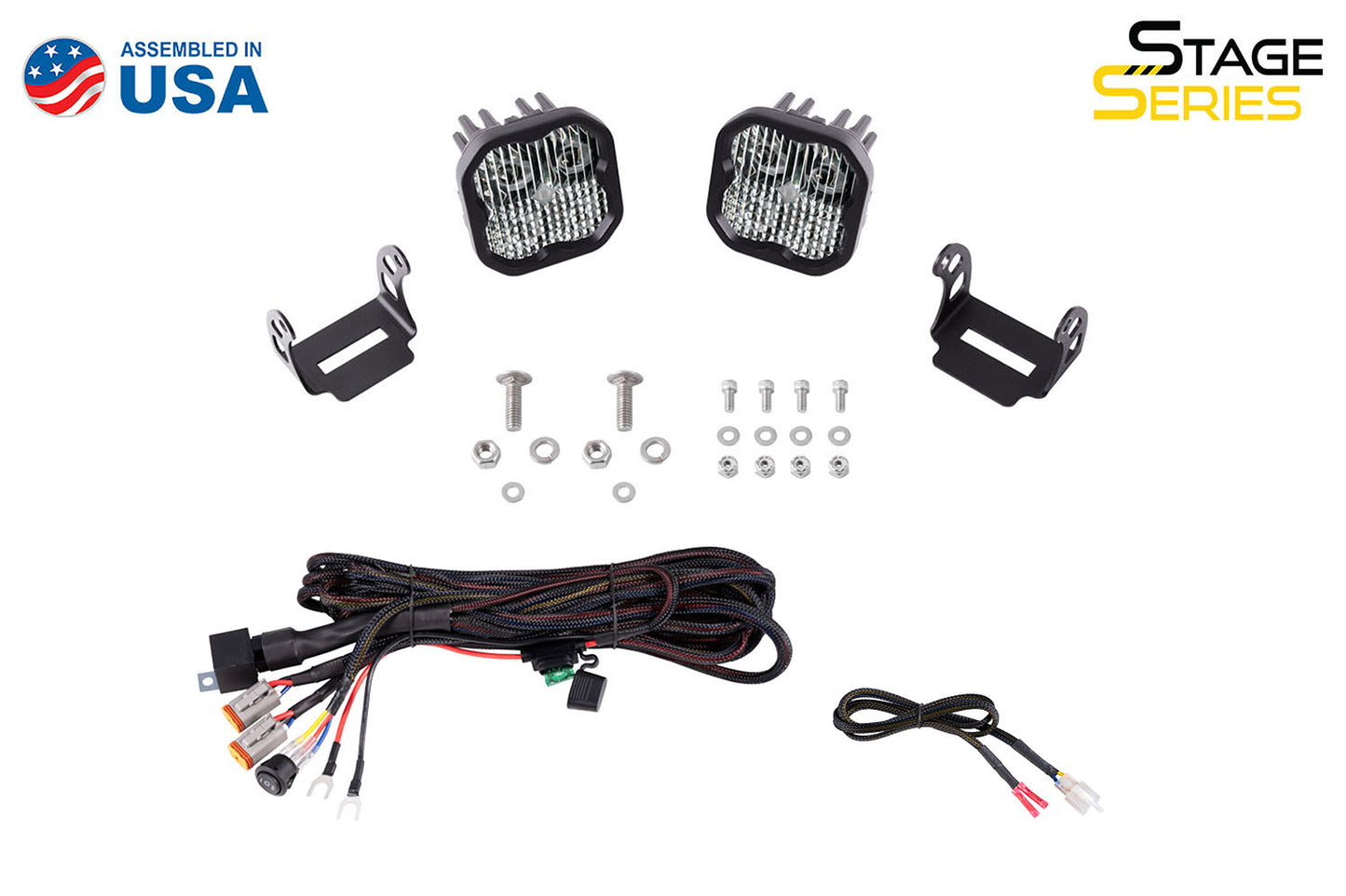 SS3 LED Ditch Light Kit for 21-22 Ford Bronco, Sport Yellow Combo Diode Dynamics