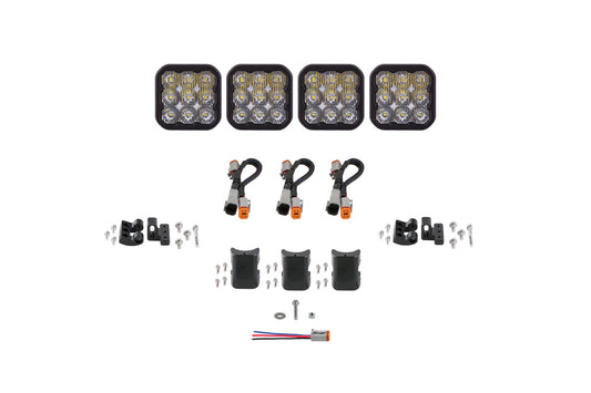 Barra de luces CrossLink de 4 unidades SS5 Sport Universal con diodo de conducción blanco dinámico