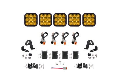 Dinámica del diodo de conducción amarillo de la barra de luces CrossLink universal SS5 Sport de 5 unidades