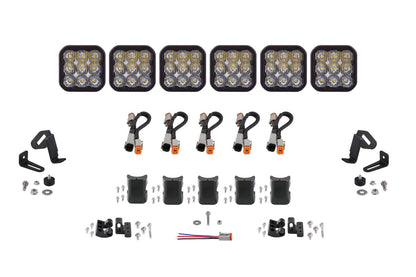 Barra de luces CrossLink de 6 unidades SS5 Sport Universal con diodo de conducción blanco dinámico