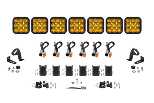 SS5 Sport Universal CrossLink 7-Pod Lichtleiste Gelb Fahrdiodendynamik