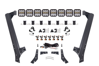 Kit de barra de luces combinadas para parabrisas Jeep JK SS5 Sport CrossLink en color blanco Diode Dynamics