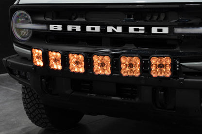 Kit de barra de luces de rejilla CrossLink de 6 unidades Bronco SS5 Sport White Combo Diode Dynamics