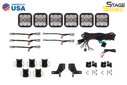 Bronco SS5 6-Pod CrossLink Kühlergrill-Lichtleisten-Kit Sport White Combo Diode Dynamics