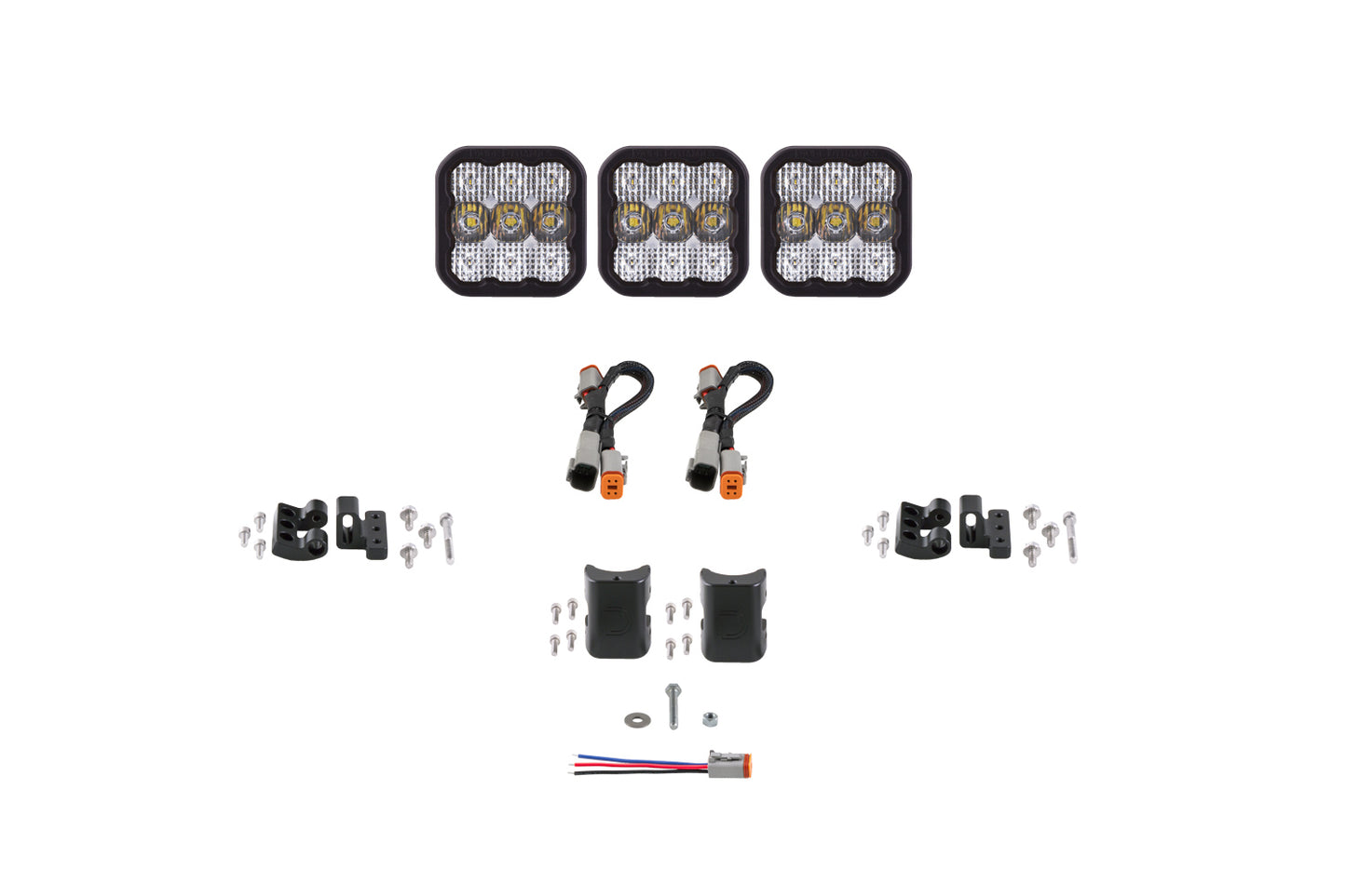 Barra de luces de 3 módulos CrossLink universal SS5 Pro con diodo dinámico combinado blanco