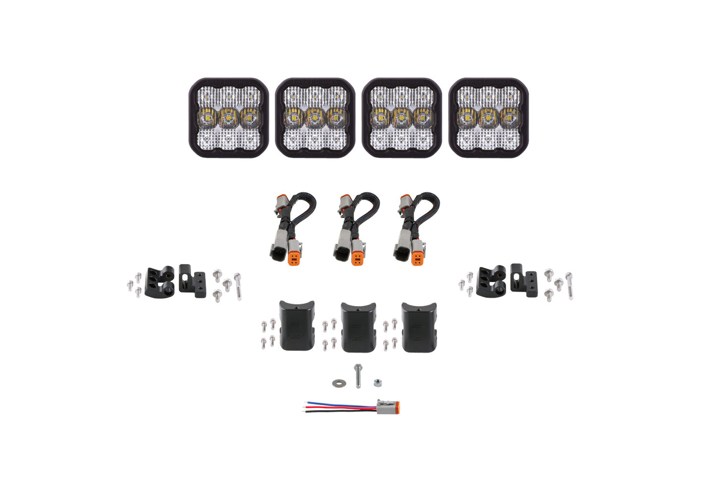 Barra de luces CrossLink universal SS5 Pro de 4 unidades con diodos blancos combinados y dinámica