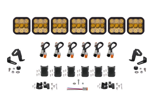 SS5 Pro Universal CrossLink 7-Pod Lichtleiste Gelb Combo Diode Dynamics