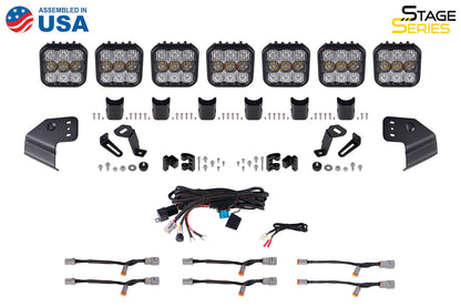 Bronco SS5 Pro CrossLink Windschutzscheibe Gelb Combo Lightbar Kit Diode Dynamics