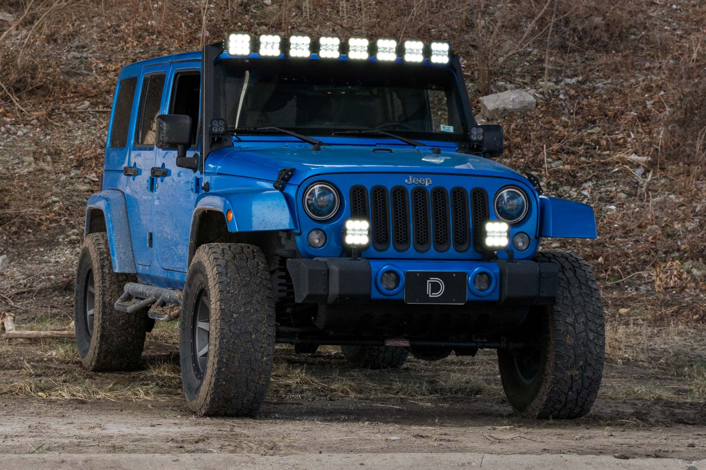 Jeep JK SS5 Pro CrossLink Windshield Yellow Combo Lightbar Kit Diode Dynamics