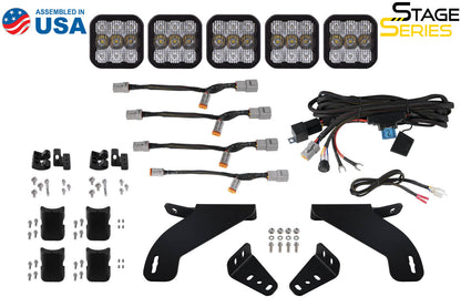 SS5 Grille CrossLink Lightbar Kit for 2021-2022 Ford F-150, Sport White Combo Diode Dynamics