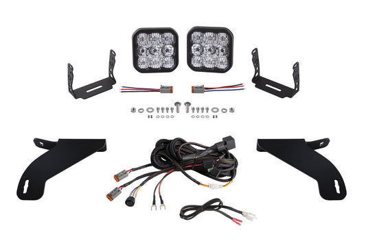 SS5 Bumper LED Pod Light Kit for 2021-2022 Ford F-150, Sport White Driving Diode Dynamics