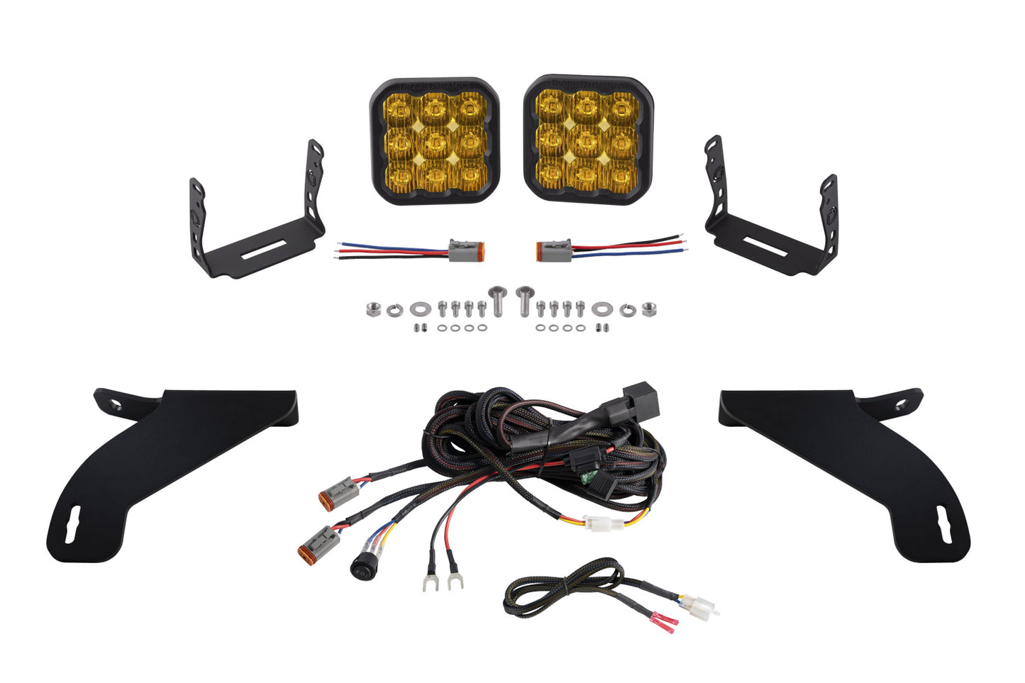 SS5 Stoßstangen-LED-Pod-Light-Kit für 2021-2022 Ford F-150, Sport Yellow Driving Diode Dynamics