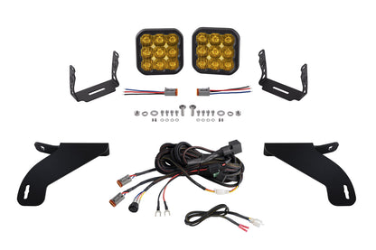 Kit de luces LED para parachoques SS5 para Ford F-150 2021-2022, dinámica de diodos de conducción amarillos deportivos