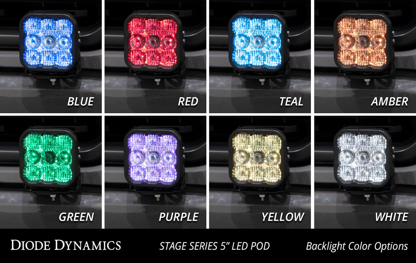 SS5 Stoßstangen-LED-Pod-Light-Kit für 2021-2022 Ford F-150, Sport Yellow Driving Diode Dynamics