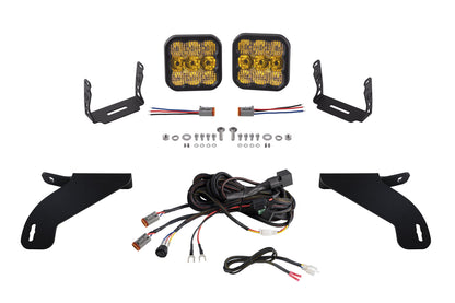 SS5 Stoßstangen-LED-Pod-Light-Kit für 2021-2022 Ford F-150, Pro Yellow Combo Diode Dynamics