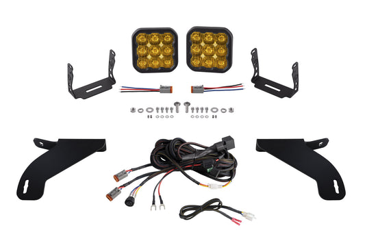 SS5 Stoßstangen-LED-Pod-Light-Kit für 2021-2022 Ford F-150, Pro Yellow Driving Diode Dynamics