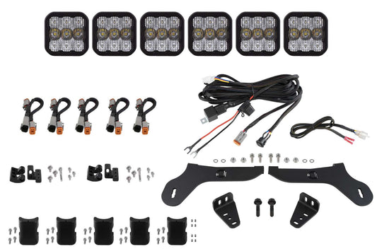 SS5 Kühlergrill CrossLink Lightbar Kit für 2017-2020 Ford Raptor Sport Weiß Combo Diode Dynamics