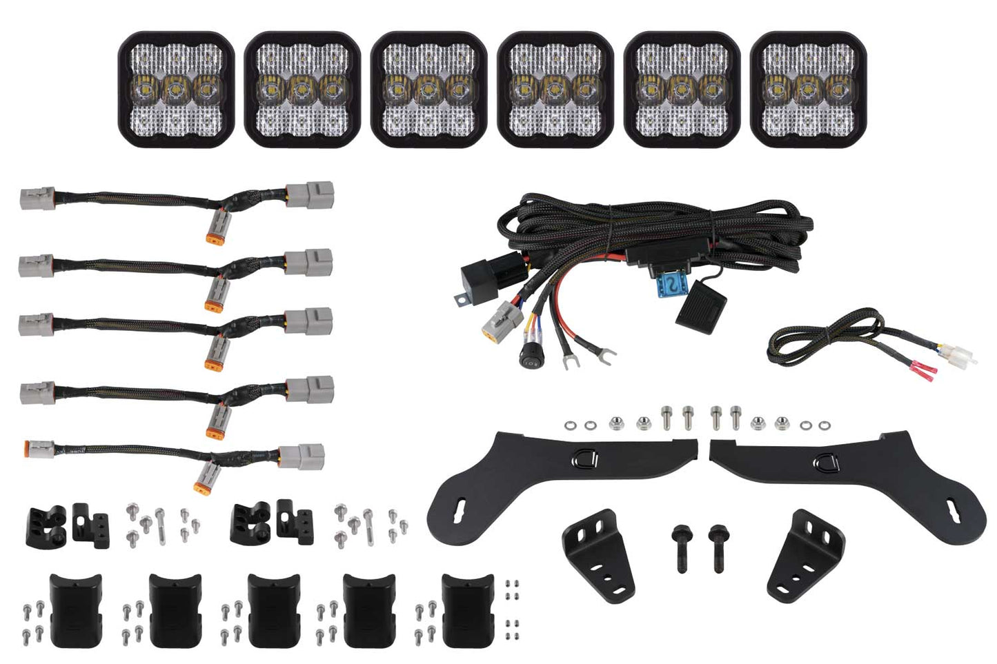 Kit de barra de luces CrossLink de rejilla SS5 para Ford Raptor Pro 2017-2020 Combo Diode Dynamics