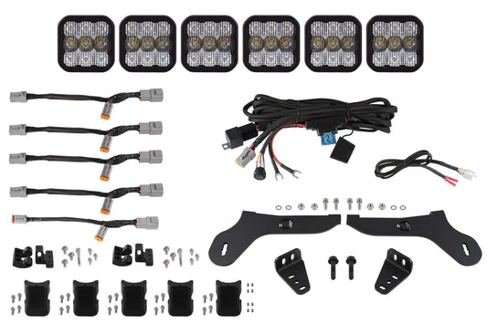 SS5 Kühlergrill CrossLink Lightbar Kit für 2017-2020 Ford Raptor Pro Weiß Combo Diode Dynamics