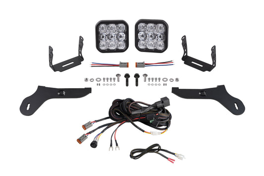 SS5 Stoßstangen-LED-Pod-Licht-Kit für 2017-2020 Ford Raptor Sport Weiß Combo Diode Dynamics