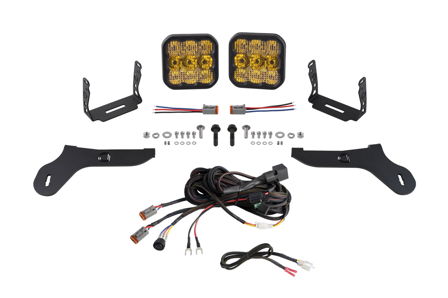 SS5 Stoßstangen-LED-Pod-Licht-Kit für 2017-2020 Ford Raptor Sport Gelb Combo Diode Dynamics