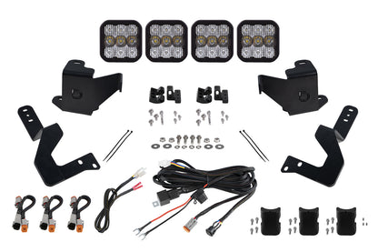 Kit de barra de luces CrossLink de rejilla SS5 para Toyota Tundra Sport 2022, diodo combinado blanco dinámico