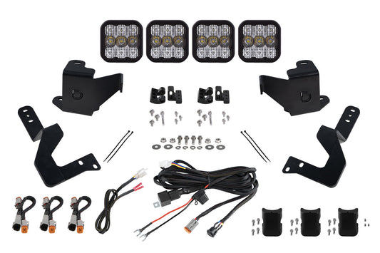 SS5 Kühlergrill CrossLink Lightbar Kit für 2022 Toyota Tundra Sport Weiß Combo Diode Dynamics