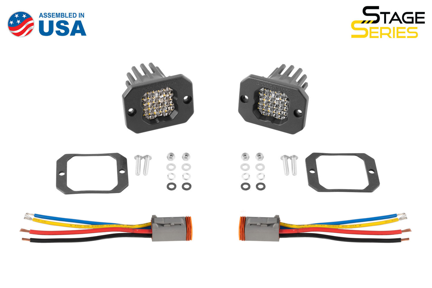 Stage Series C1R Weißes Flutlicht-LED-Gehäuse (Paar) Diode Dynamics