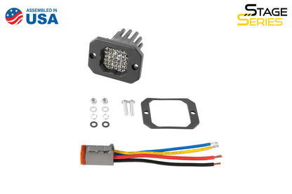 Stage Series C1R Weißes Flutlicht, flächenbündige Montage, LED-Pod (eins) Diode Dynamics