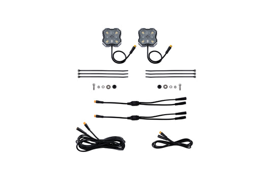 Stage Series Einfarbiges LED-Rocklicht Weiß Diffus M8 (2er-Pack) Diode Dynamics