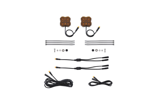 Stage Series Single-Color LED Rock Light Amber M8 (2-pack) Diode Dynamics