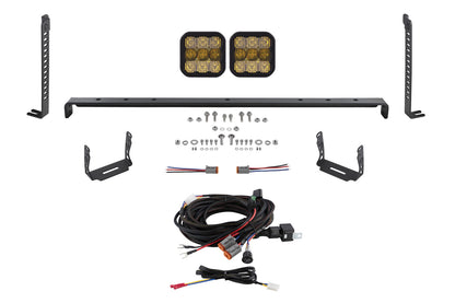 Kit de 2 luces LED para parrilla Stealth SS5 para Toyota 4Runner 2014-2023, dinámica de diodos combinada en amarillo deportivo