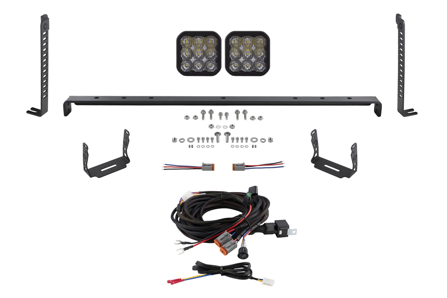 SS5 Stealth-Kühlergrill-LED-2-Pod-Kit für 2014-2023 Toyota 4Runner, Sport White Driving Diode Dynamics