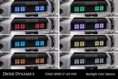 Kit de 2 luces LED para parrilla Stealth SS5 para Toyota 4Runner 2014-2023, dinámica de diodos de conducción Pro White